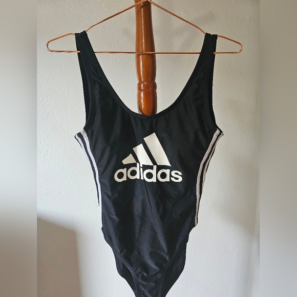 LAST CHANCE! Adidas One Piece Swim Suit Black Size Small - Picture 6 of 10